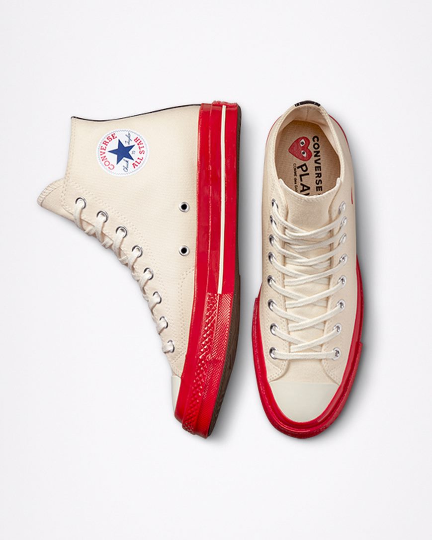 Tenisi Inalti Barbati Converse x Comme des Garçons PLAY Chuck 70 Rosii | RO VPTKH037